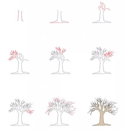 Kuru ağaç (1) çizimi