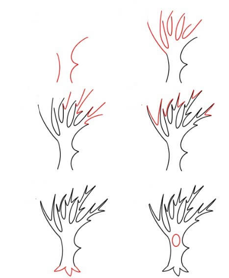 Kuru ağaç (3) çizimi