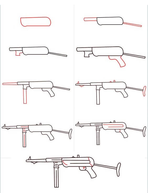 Mp40 silah çizimi