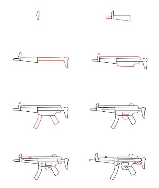 Mp5 silah çizimi
