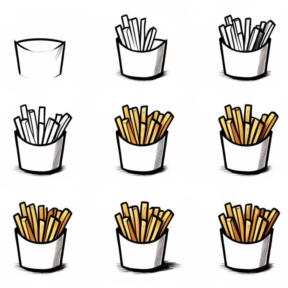 patates kızartması (10) çizimi