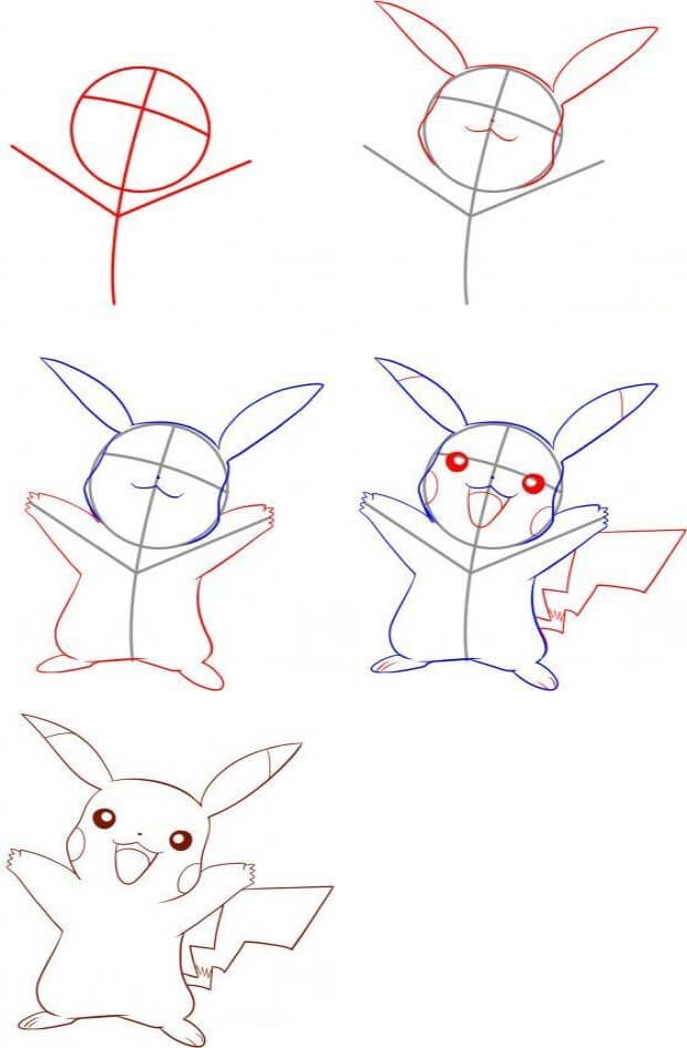 Pikachu Kahraman çizimi