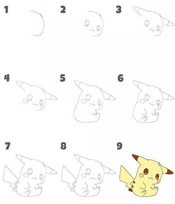 Pikachu sad çizimi