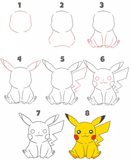 Pikachu Saf çizimi