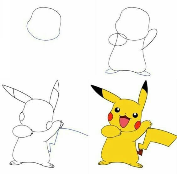 Pikachu Zarif çizimi