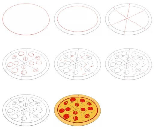 Pizza fikri (9) çizimi