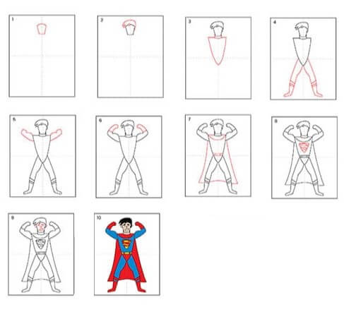 Süpermen basit çizimi çizimi