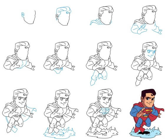 Süpermen gülümsemesi 2 çizimi