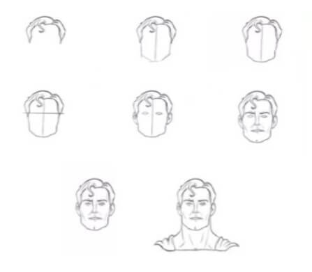 Süpermen yüzü çizimi