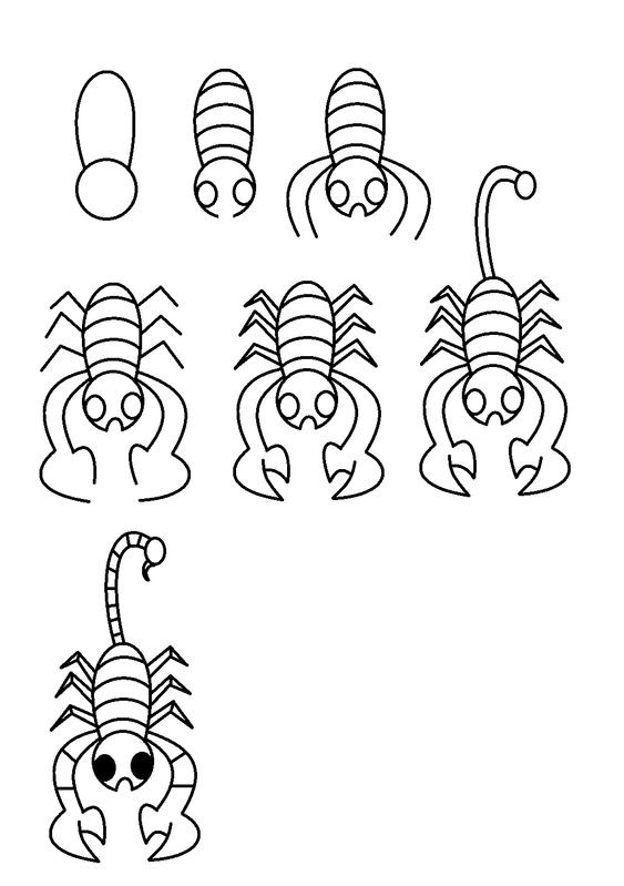 Skorpioni fikri (16) çizimi