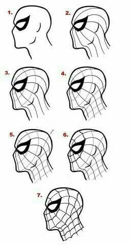 Spider man kafa 2 çizimi