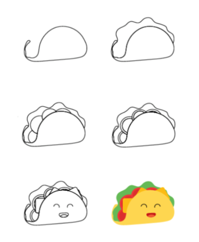 Tacos gülümsemesi çizimi