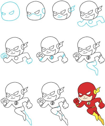 The flash chibi çizimi
