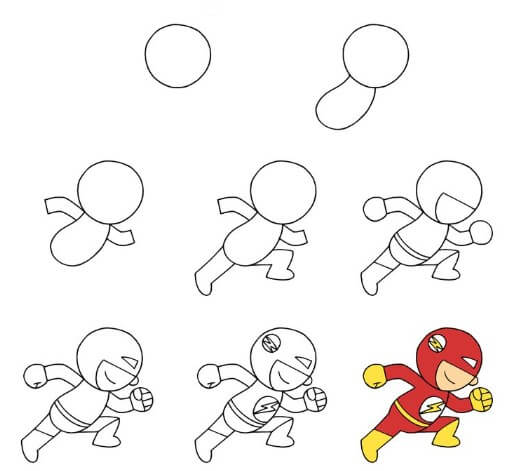 The flash koşmak çizimi