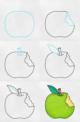 Yeşil Elma çizimi