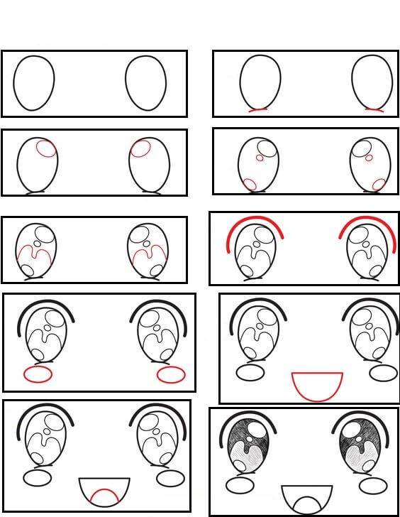 Anime gözleri fikri (1) çizimi