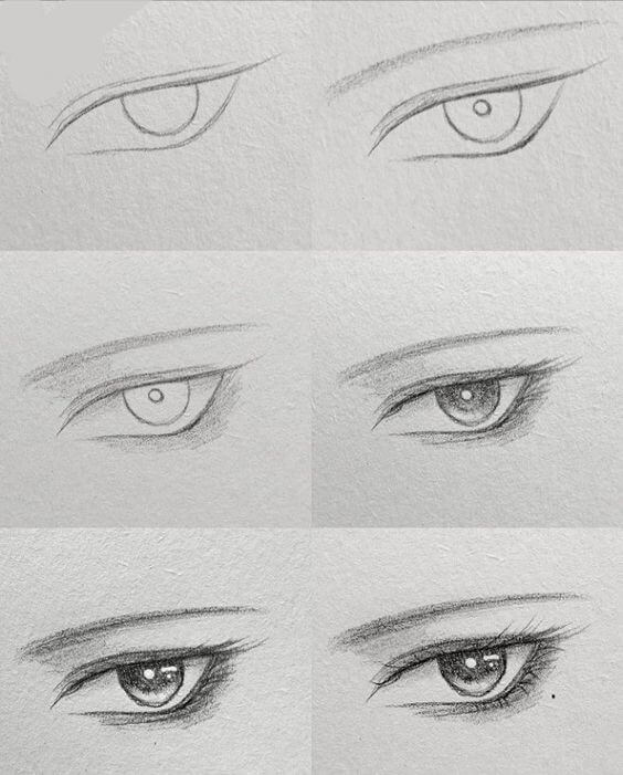 Anime gözleri fikri (13) çizimi