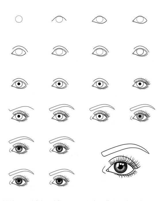 Anime gözleri fikri (15) çizimi