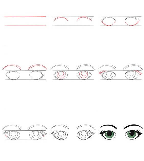 Anime gözleri fikri (16) çizimi