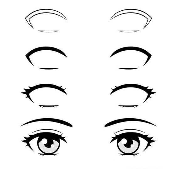 Anime gözleri fikri (21) çizimi