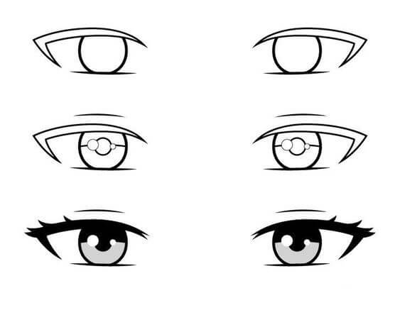 Anime gözleri fikri (26) çizimi