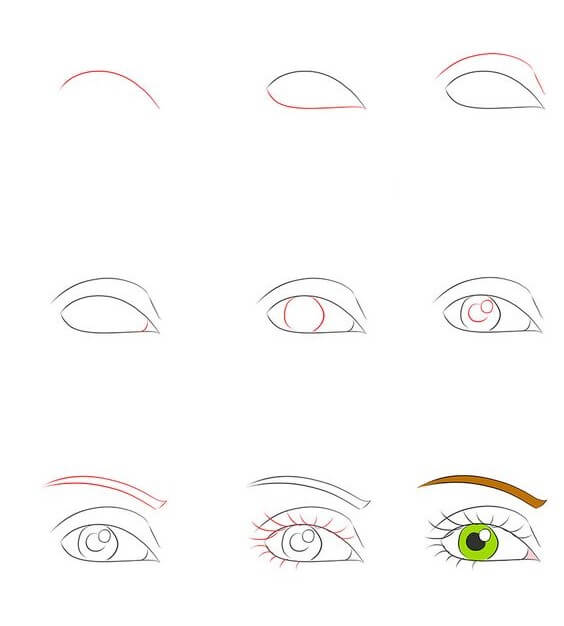 Anime gözleri fikri (3) çizimi