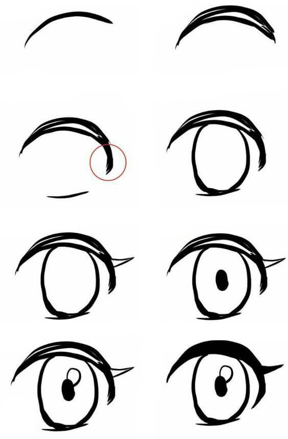 Anime gözleri fikri (30) çizimi