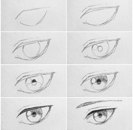 Anime gözleri fikri (35) çizimi