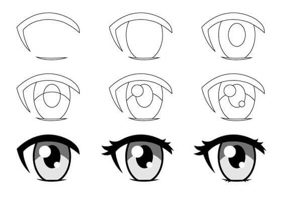 Anime gözleri fikri (37) çizimi