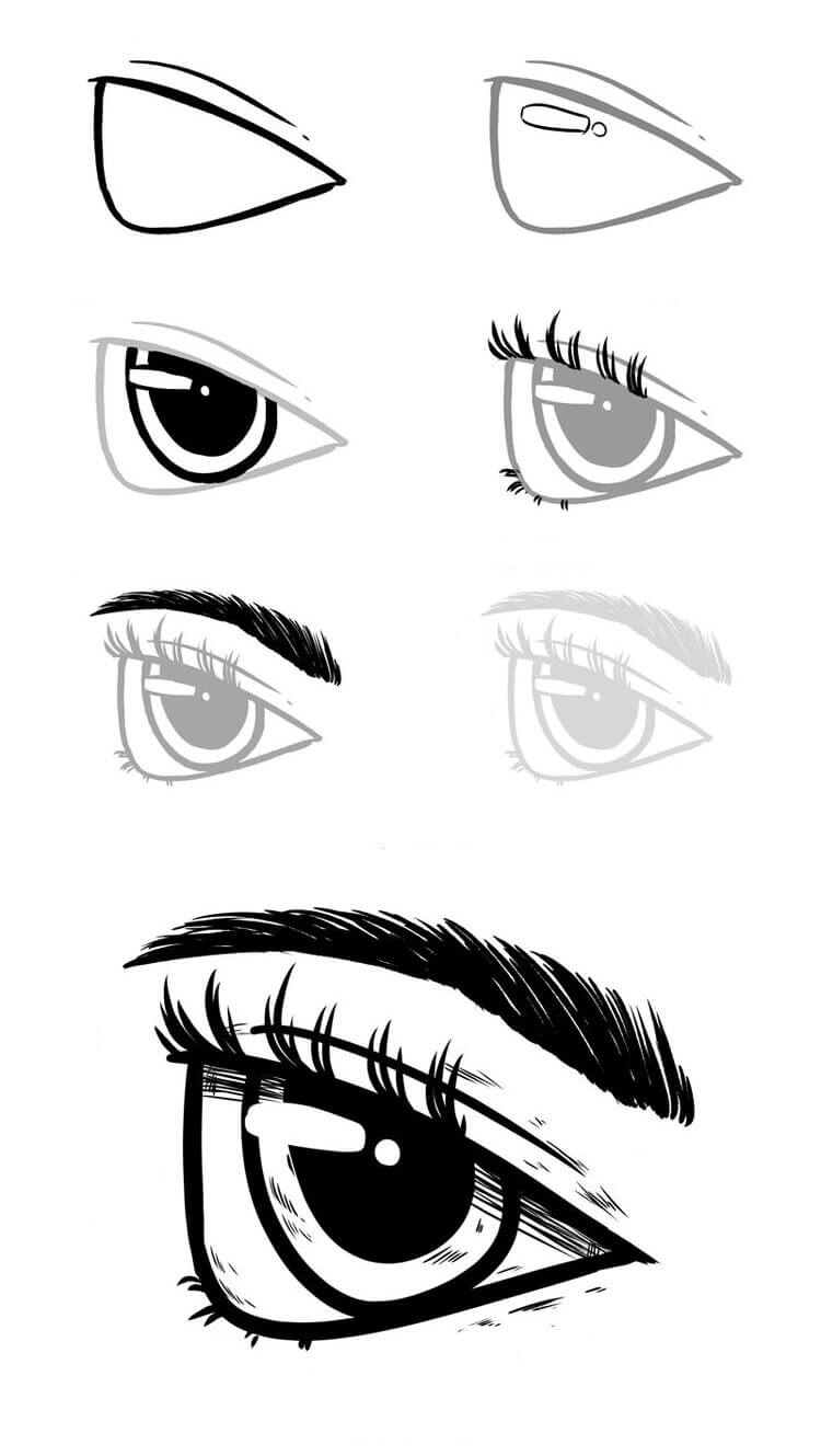 Anime gözleri fikri (38) çizimi