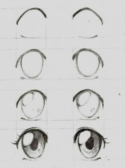 Anime gözleri fikri (4) çizimi