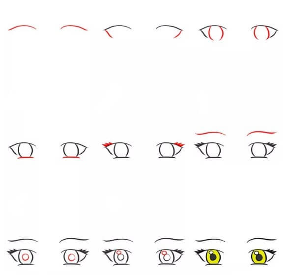 Anime gözleri fikri (41) çizimi