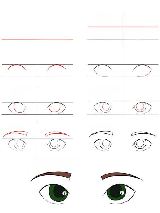 Anime gözleri fikri (5) çizimi