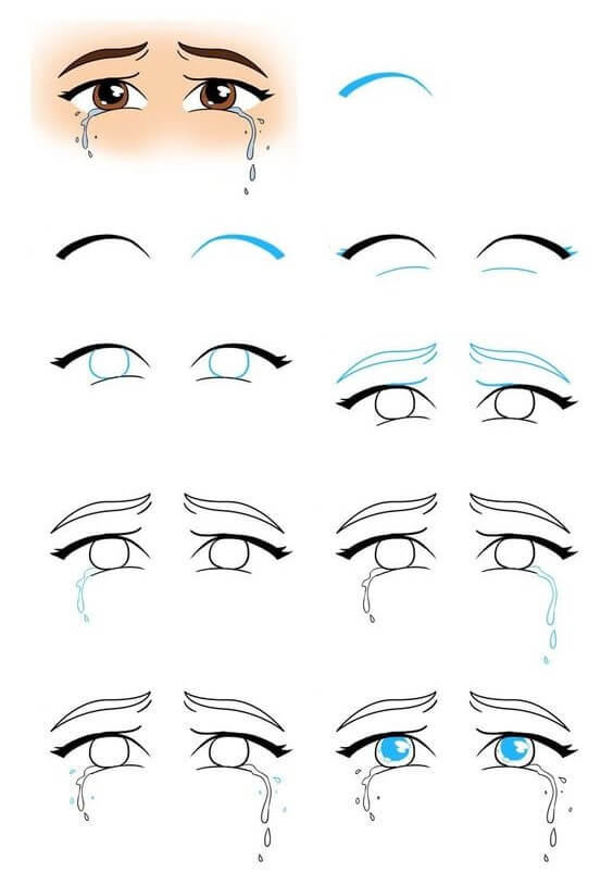 Anime gözleri fikri (7) çizimi
