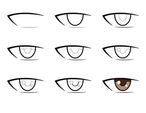 Anime gözleri fikri (9) çizimi