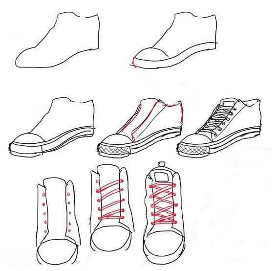 Ayakkabı fikri (10) çizimi