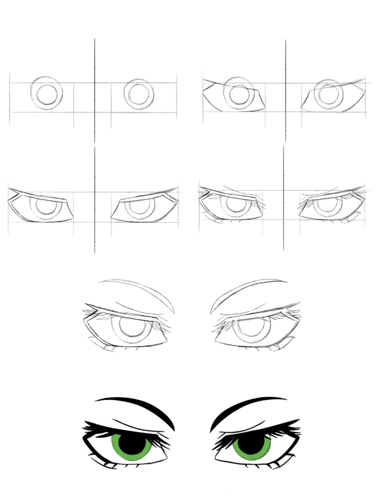 Basit anime gözleri çizmek (1) çizimi