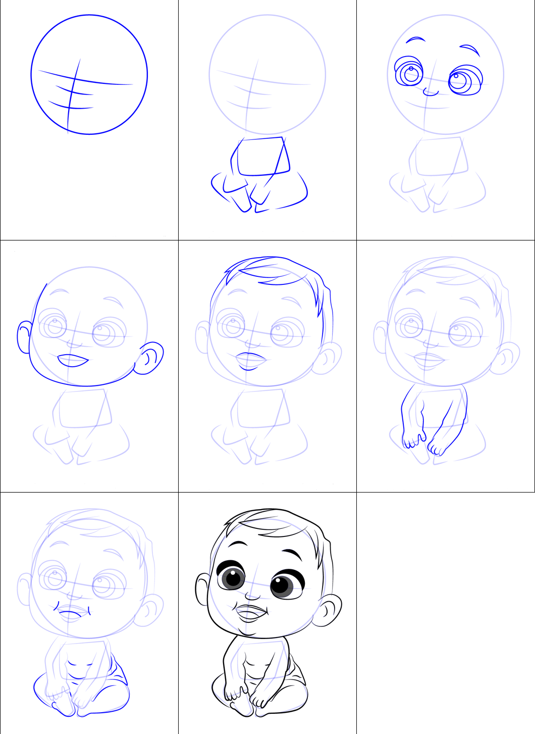 Basit bebek çizimi çizimi