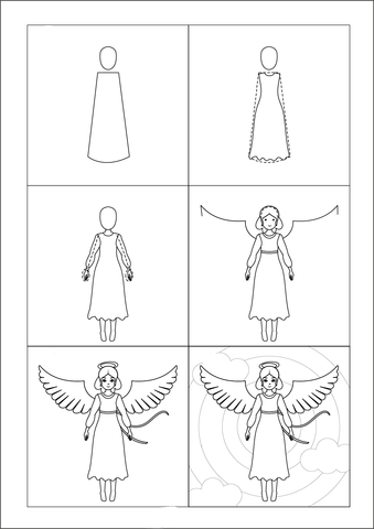 Basit melek çizimi (2) çizimi