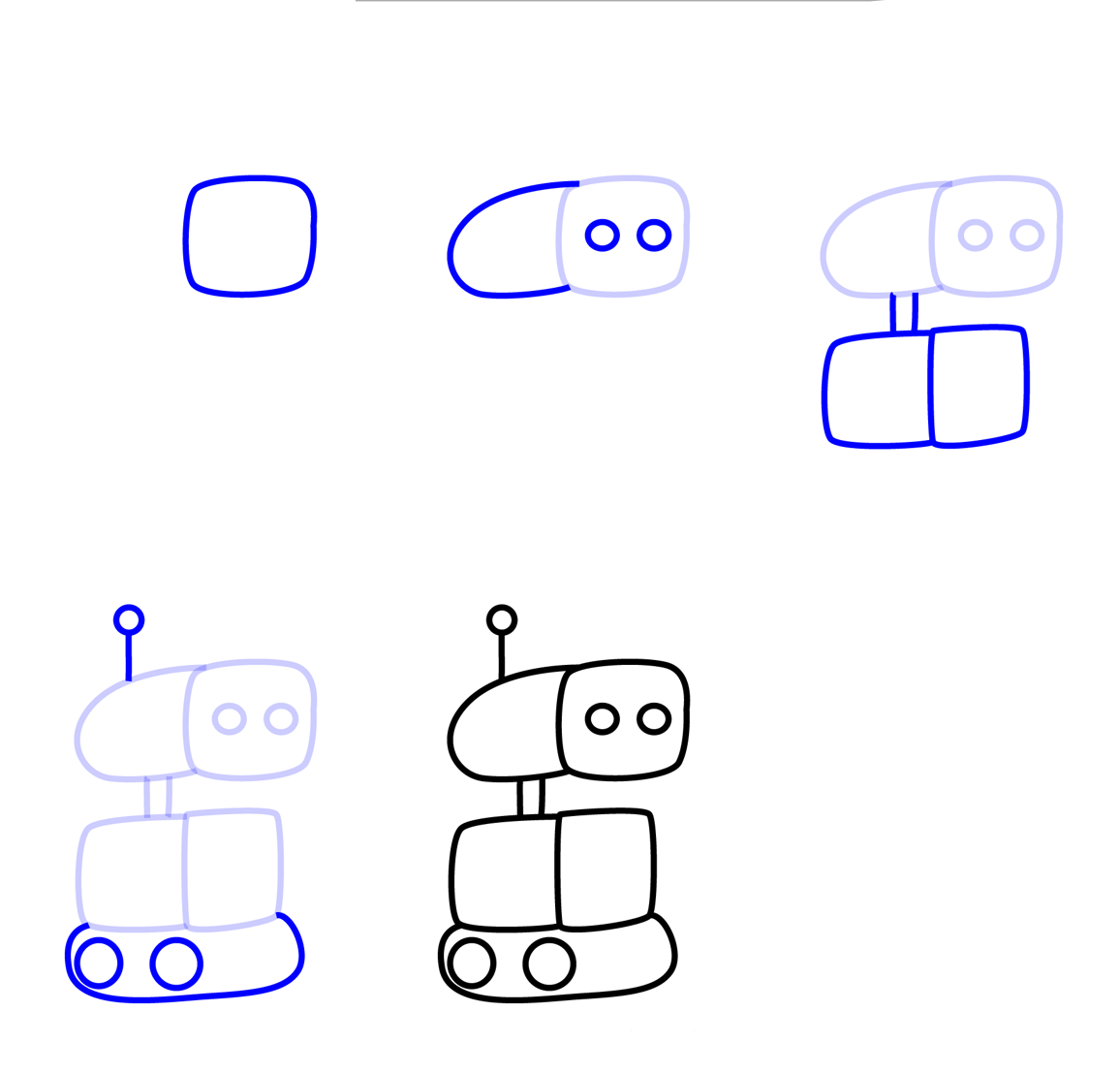 Basit robot çizin (2) çizimi