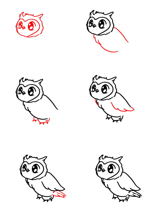 Bebek baykuş çizimi