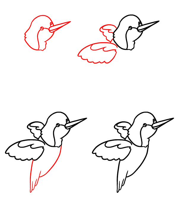 Bebek sinek kuşu çizimi