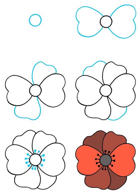 Çiçek fikri (10) çizimi