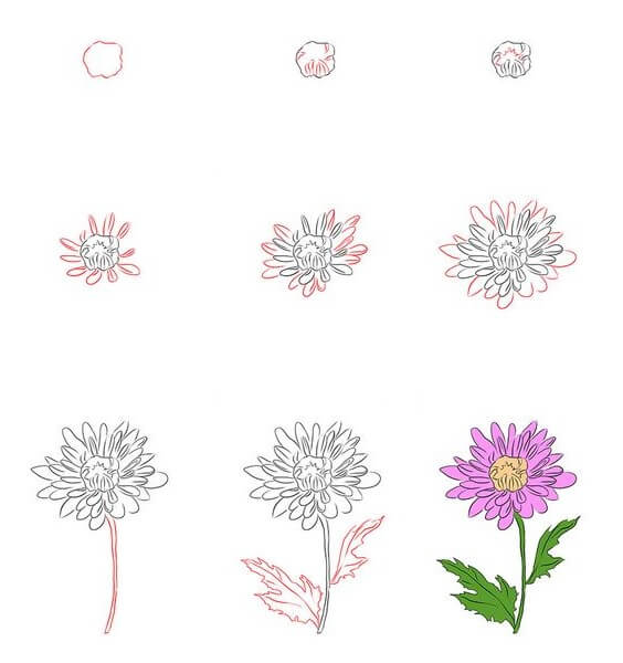 Çiçek fikri (3) çizimi