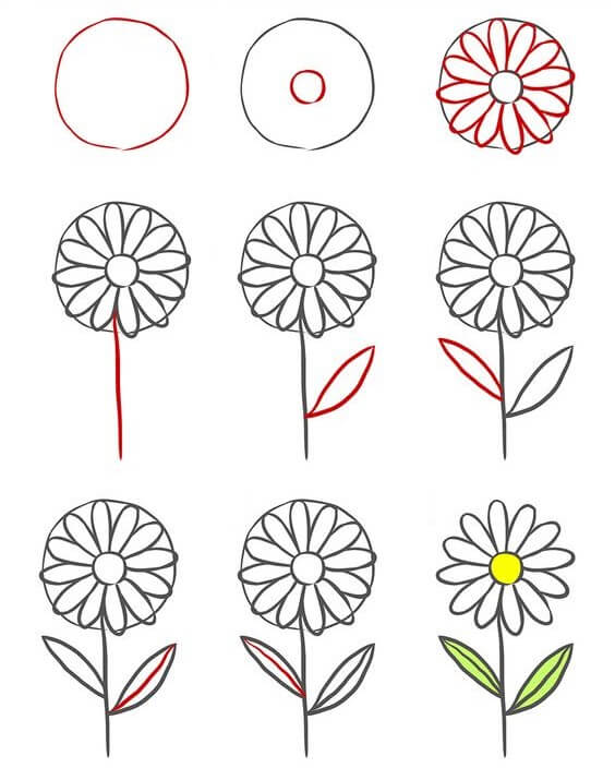 Çiçek fikri (30) çizimi