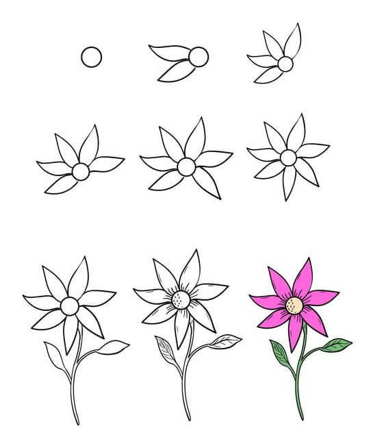 Çiçek fikri (36) çizimi
