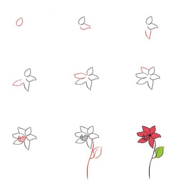 Çiçek fikri (4) çizimi