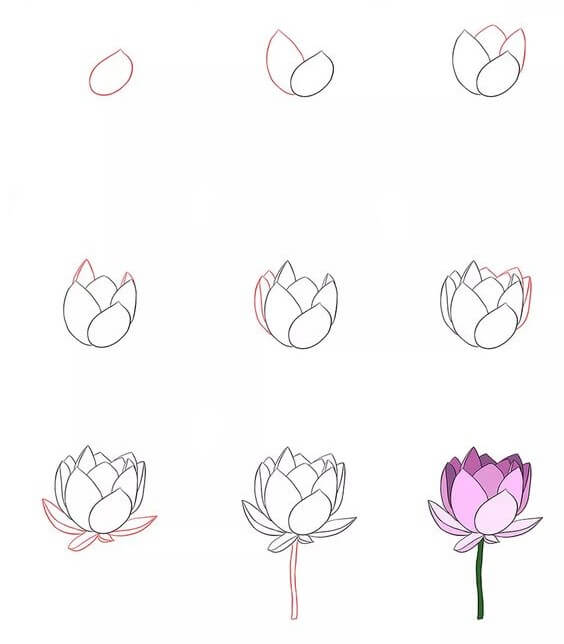 Çiçek fikri (5) çizimi