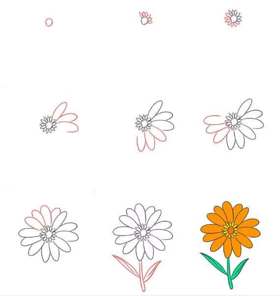 Çiçek fikri (55) çizimi