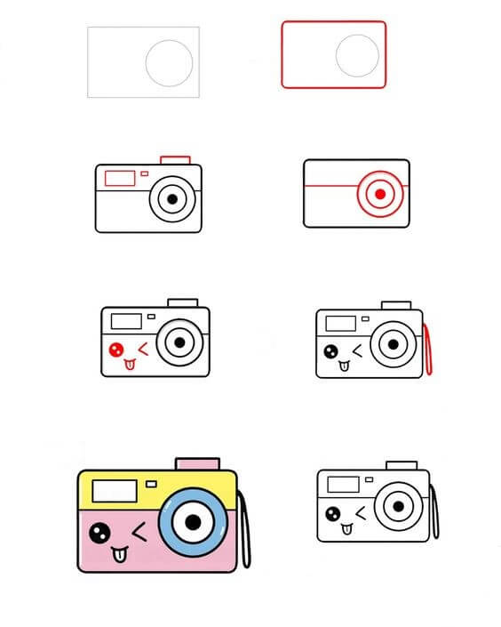 Çizgi film kameraları (1) çizimi
